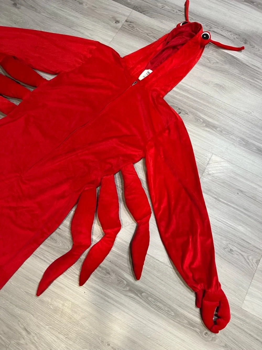 Rubie's Red Lobster Costume One-Piece Hooded Jumpsuit‎